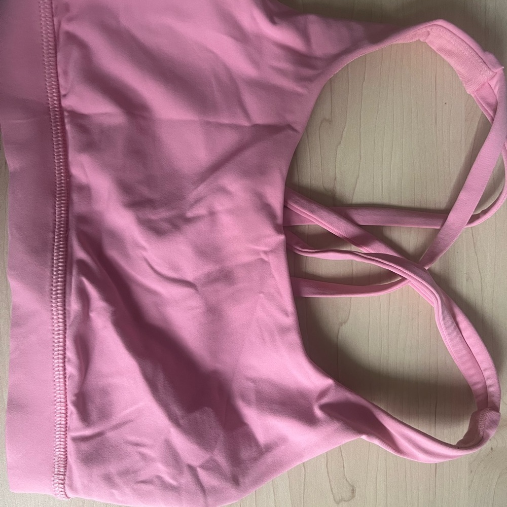 Lululemon Pink Sports Bra Light Support